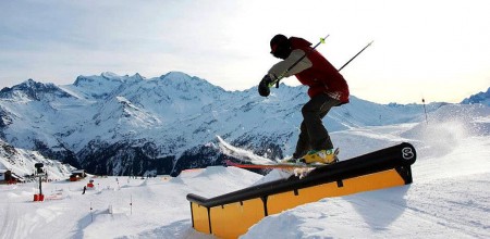 Verbier Snowpark Rails